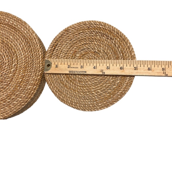 home decor 3 nesting baskets w/ lids containers jute 11" 9" 7" handmade organize - Picture 11 of 16